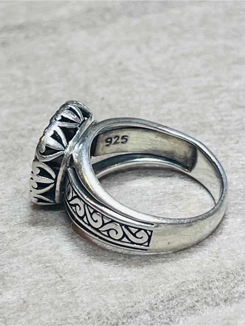 Sterling Silver Cushion Smoky Topaz Ring - Women's Gray